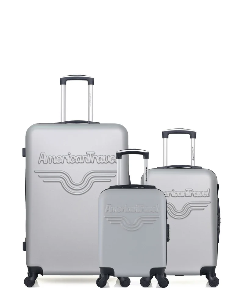 Lot de 3 Valises Rigides Grand Format, Cabine et Cabine XXS CHELSEA