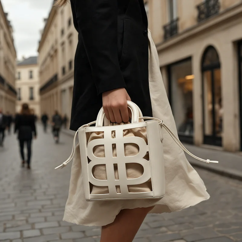 Sac à Main Seau LB - Blanc