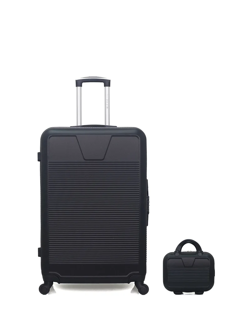 Lot de 2 Valises Rigides Grand Format et Vanity SELENGA