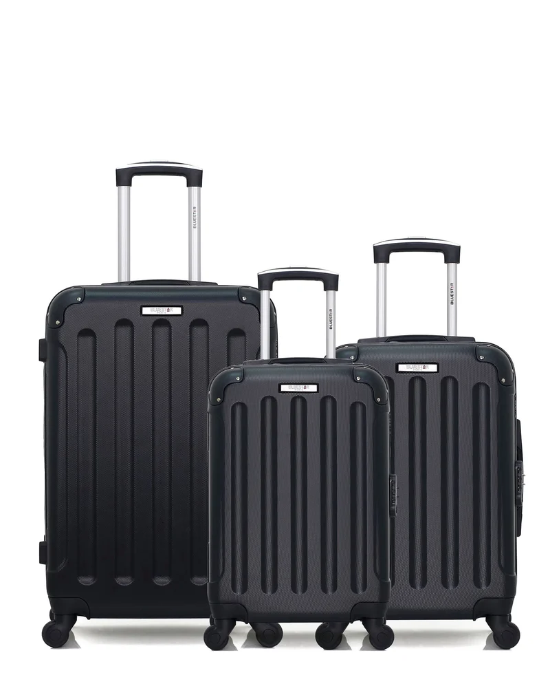 Lot de 3 Valises Rigides Taille Moyenne, Cabine et Cabine XXS MADRID