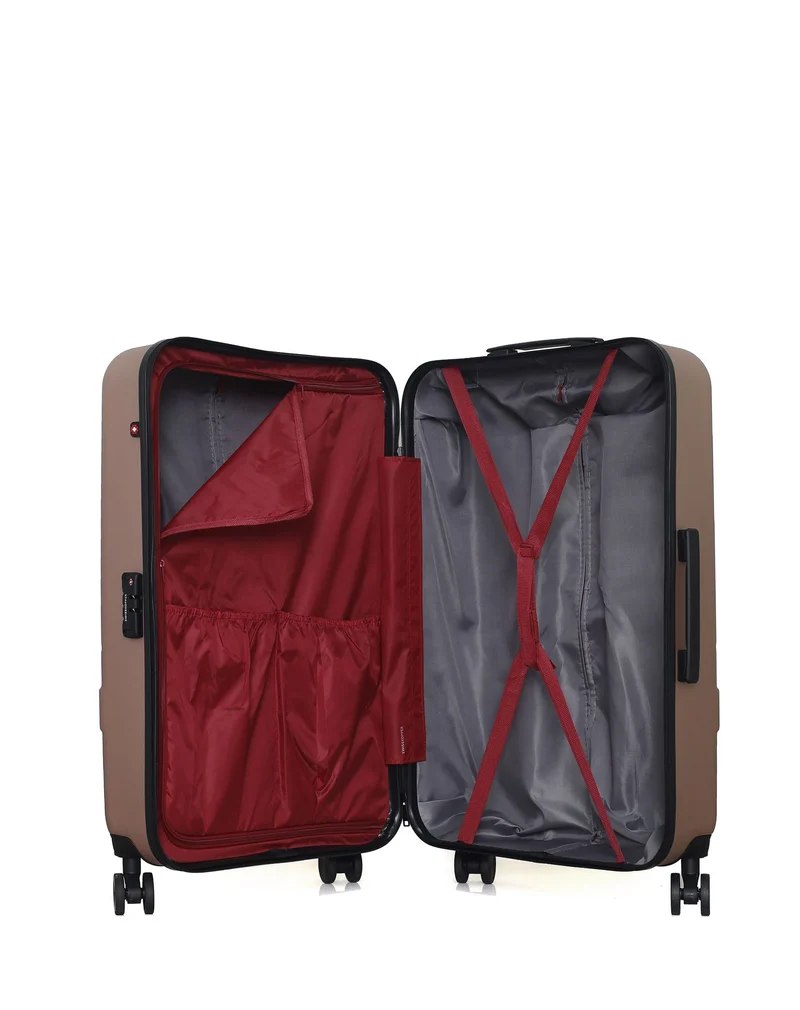 Lot de 4 Valises Rigides Grand Format, Taille Moyenne, Cabine XXS et Vanity USTER