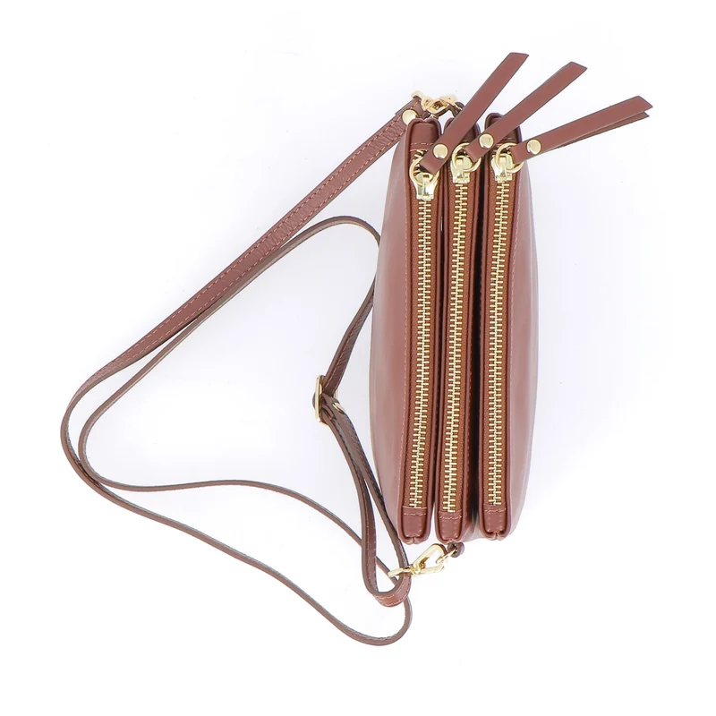 Sac Porté Épaule / Porté Croisé Le Trio - Marron