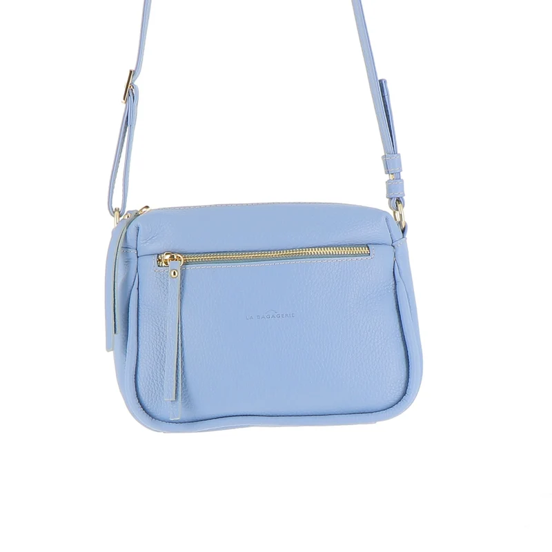 Sac Porté Croisé 3 Zip - Bleu Acier