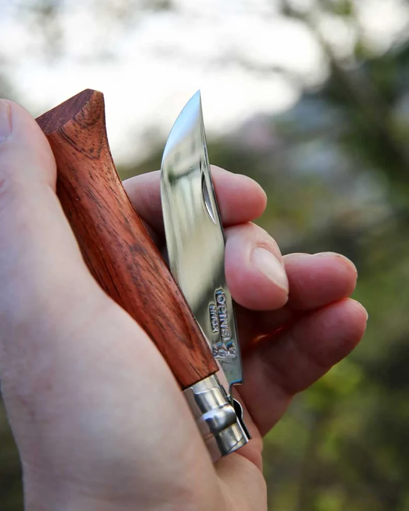 Couteau personnalisable N°08 Luxe Padouk Opinel à personnaliser
