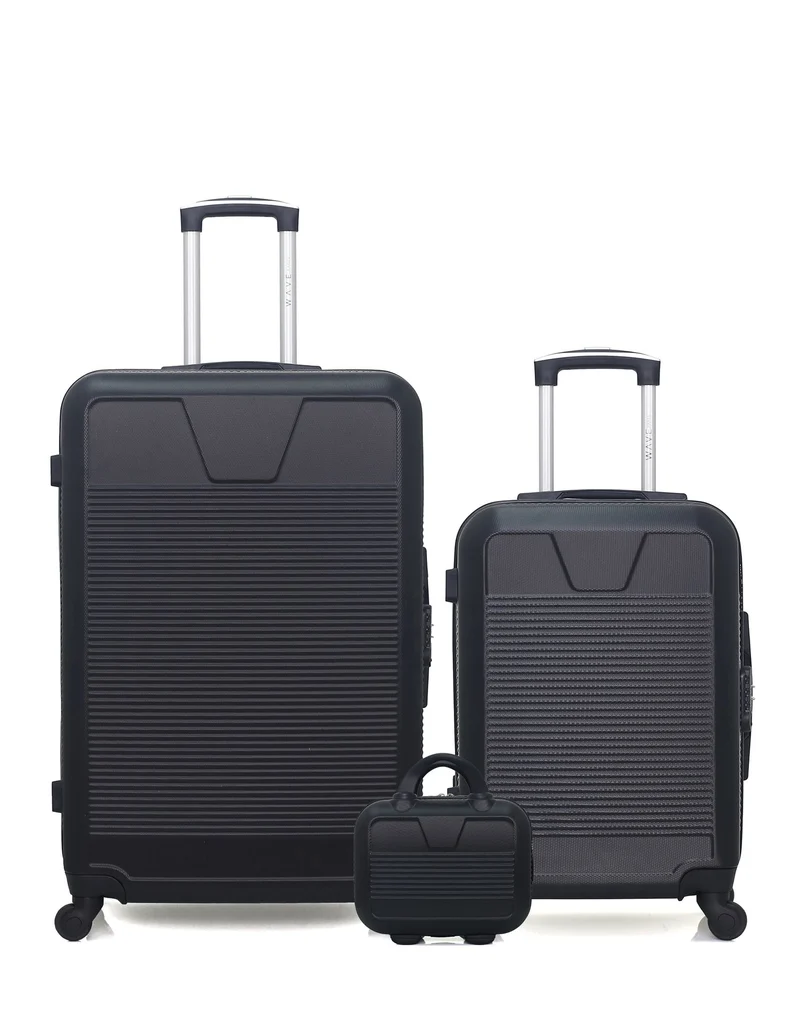 Lot de 3 Valises Rigides Grand Format, Cabine et Vanity SELENGA