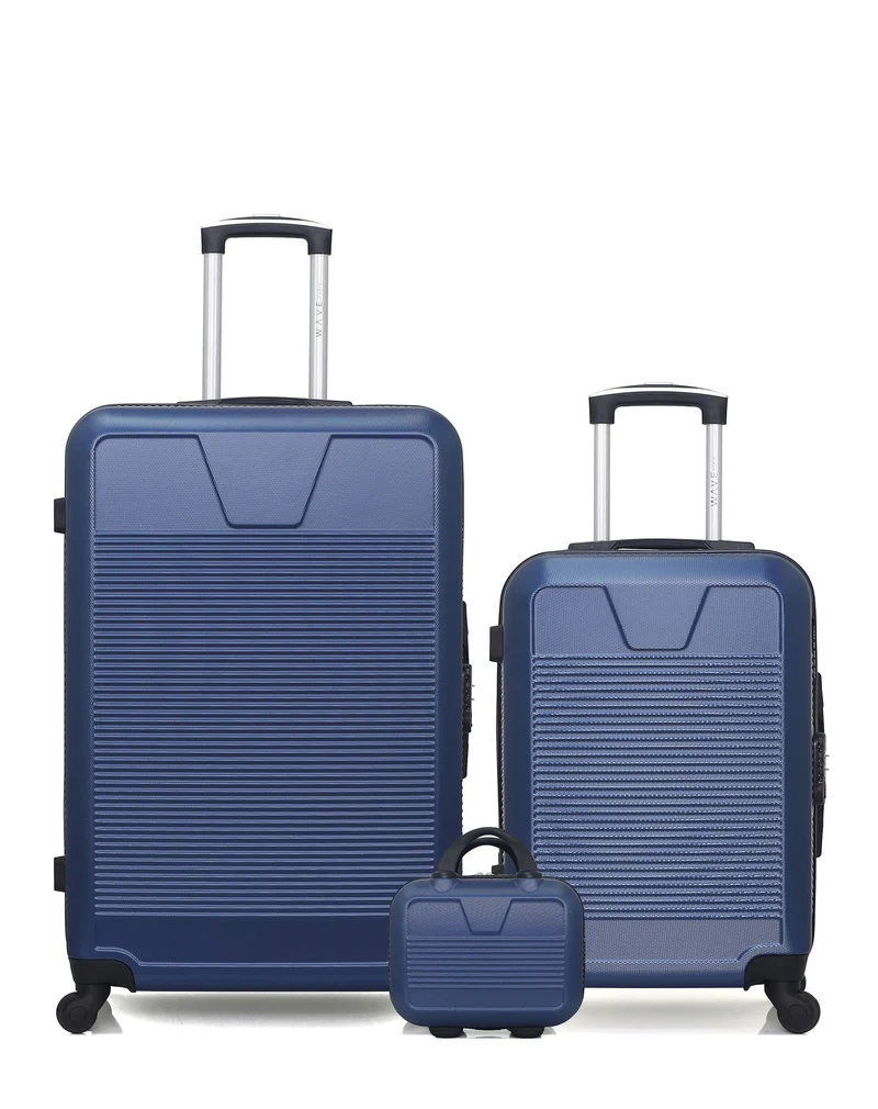 Lot de 3 Valises Rigides Grand Format, Cabine et Vanity SELENGA