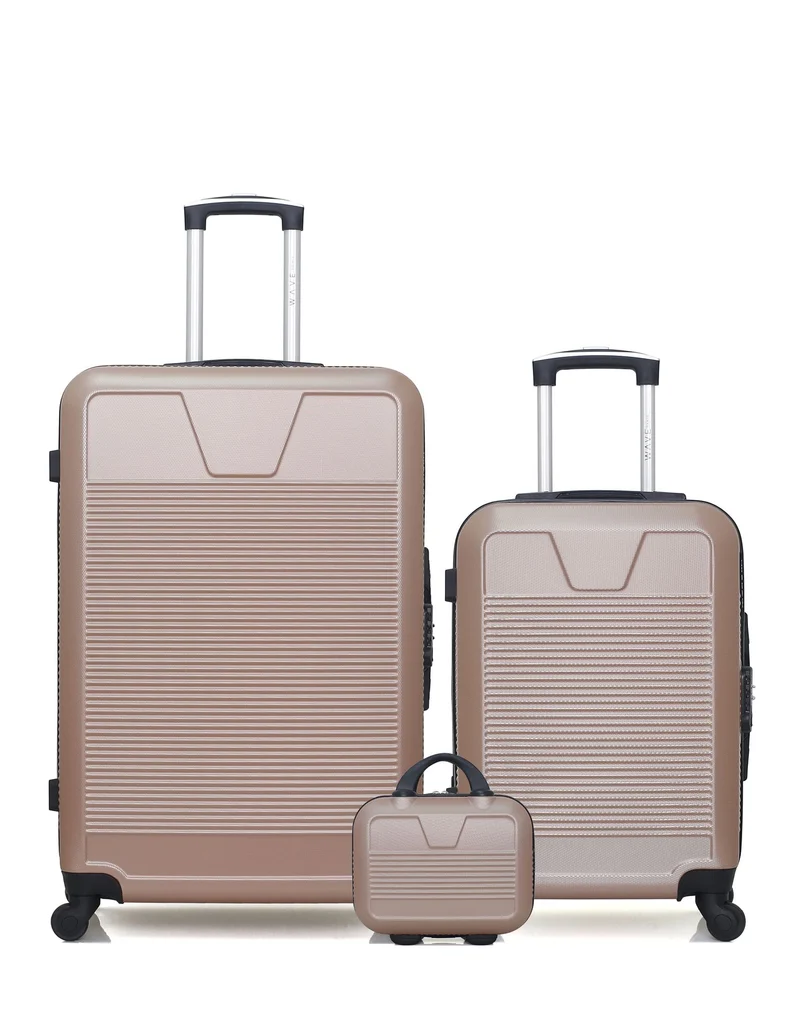 Lot de 3 Valises Rigides Grand Format, Cabine et Vanity SELENGA