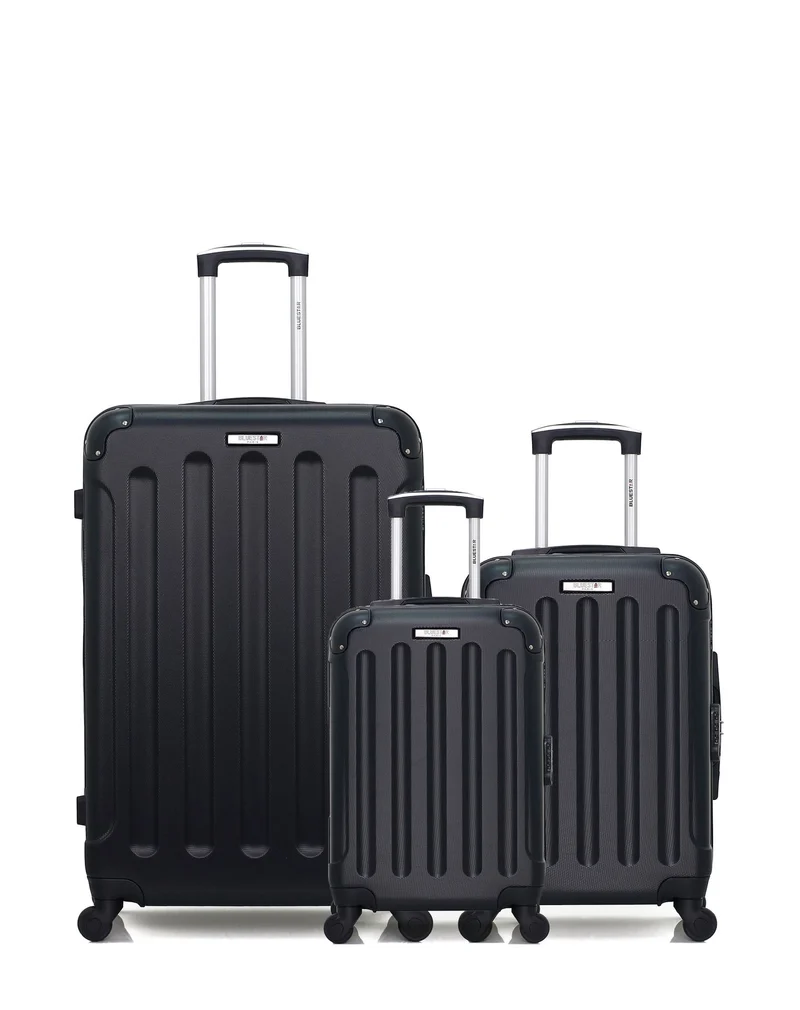 Lot de 3 Valises Rigides Grand Format, Cabine et Cabine XXS MADRID