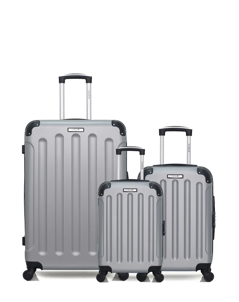 Lot de 3 Valises Rigides Grand Format, Cabine et Cabine XXS MADRID