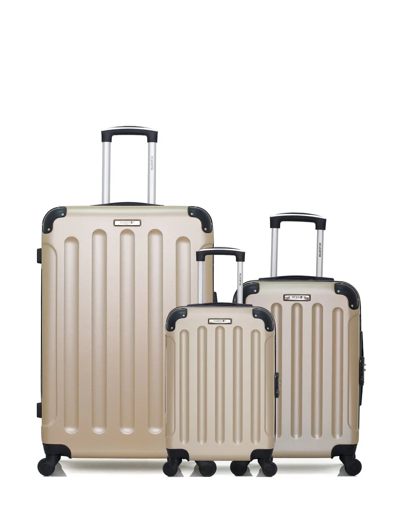 Lot de 3 Valises Rigides Grand Format, Cabine et Cabine XXS MADRID
