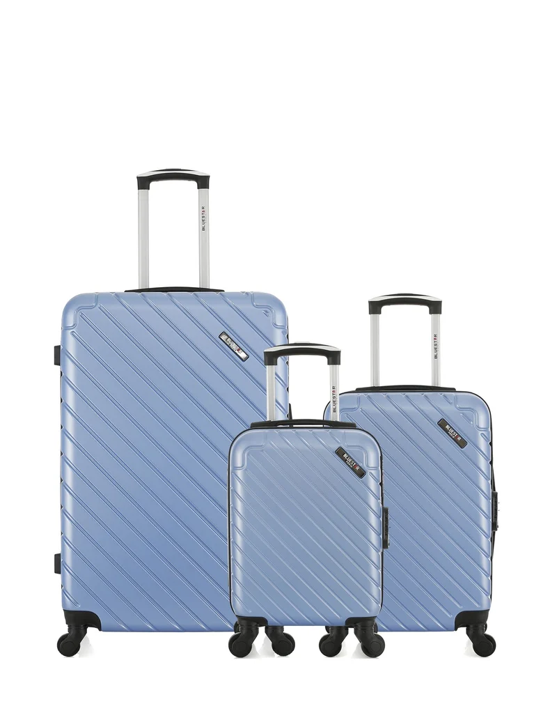 Lot de 3 Valises Rigides Grand Format, Cabine et Cabine XXS CITE