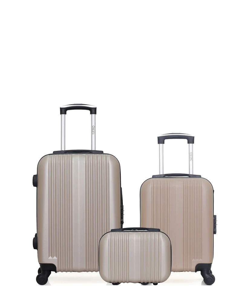 Lot de 3 Valises Rigides Cabine, Cabine XXS et Vanity LIPARI