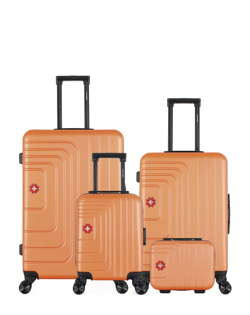 Lot de 4 Valises Rigides Grand Format, Taille Moyenne, Cabine XXS et Vanity RUTI
