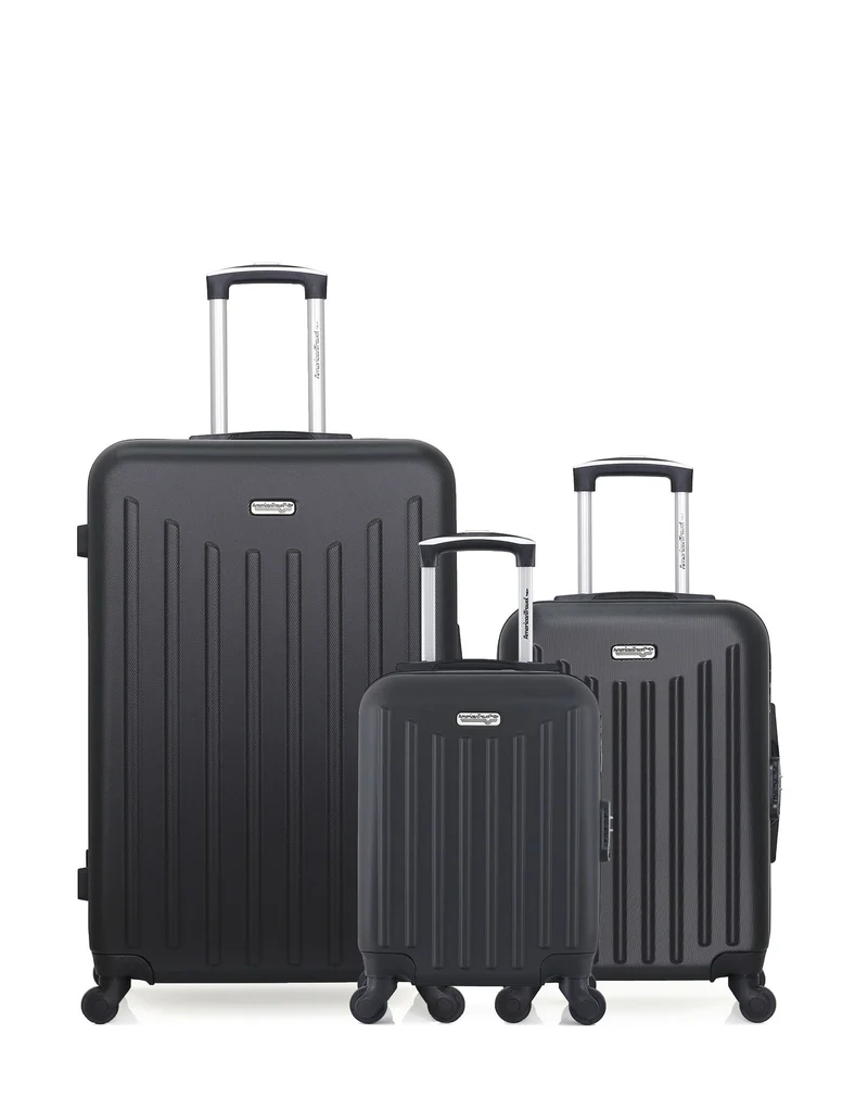Lot de 3 Valises Rigides Grand Format, Cabine et Cabine XXS BROOKLYN