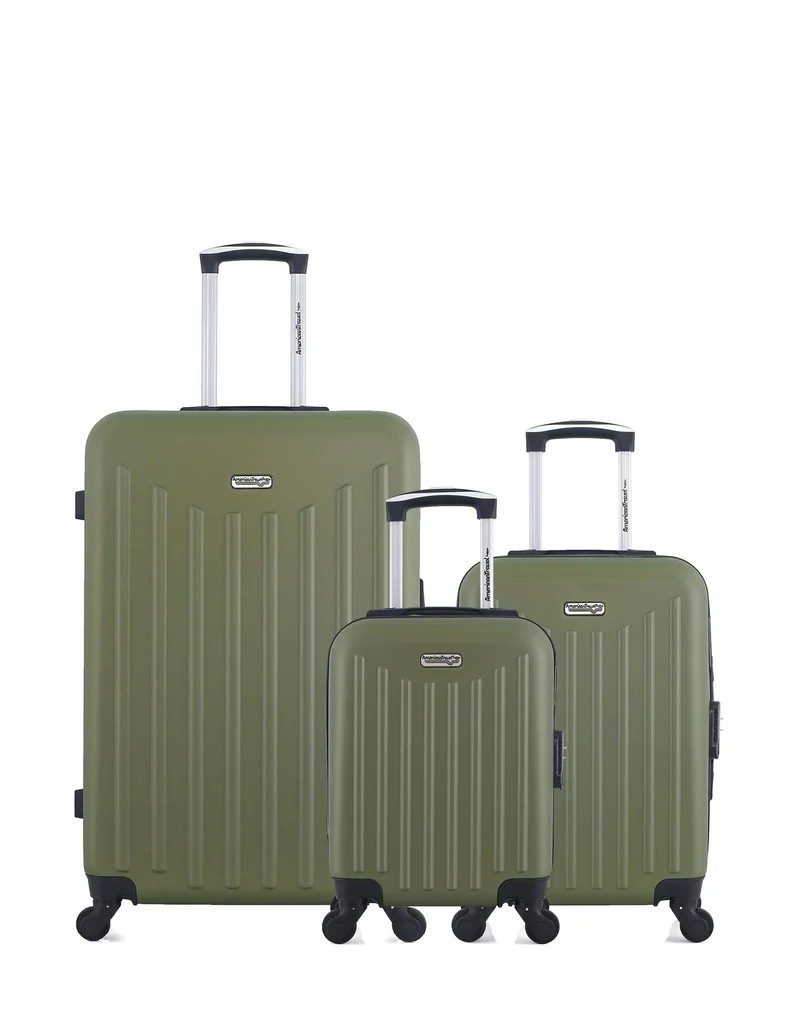 Lot de 3 Valises Rigides Grand Format, Cabine et Cabine XXS BROOKLYN