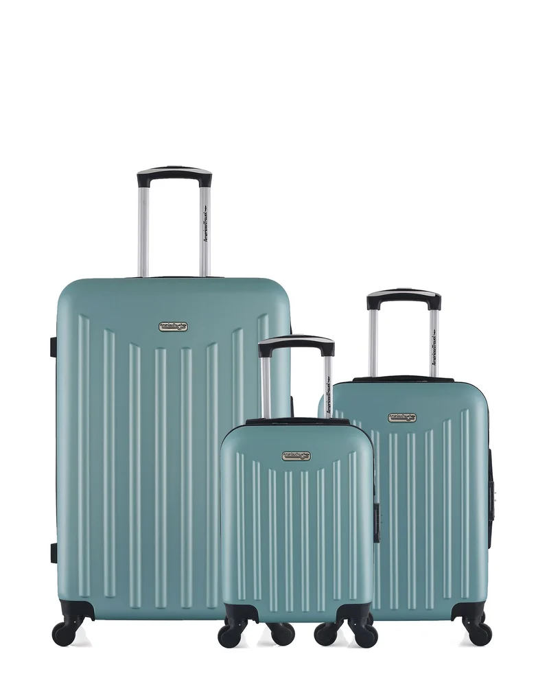 Lot de 3 Valises Rigides Grand Format, Cabine et Cabine XXS BROOKLYN