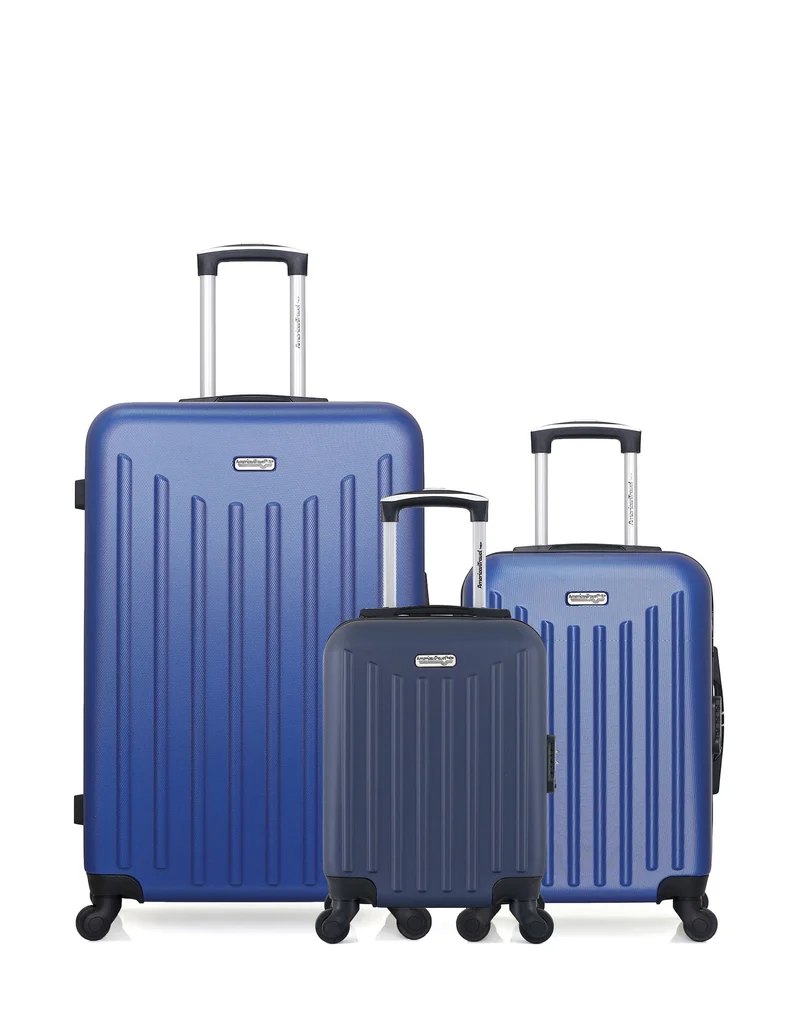 Lot de 3 Valises Rigides Grand Format, Cabine et Cabine XXS BROOKLYN