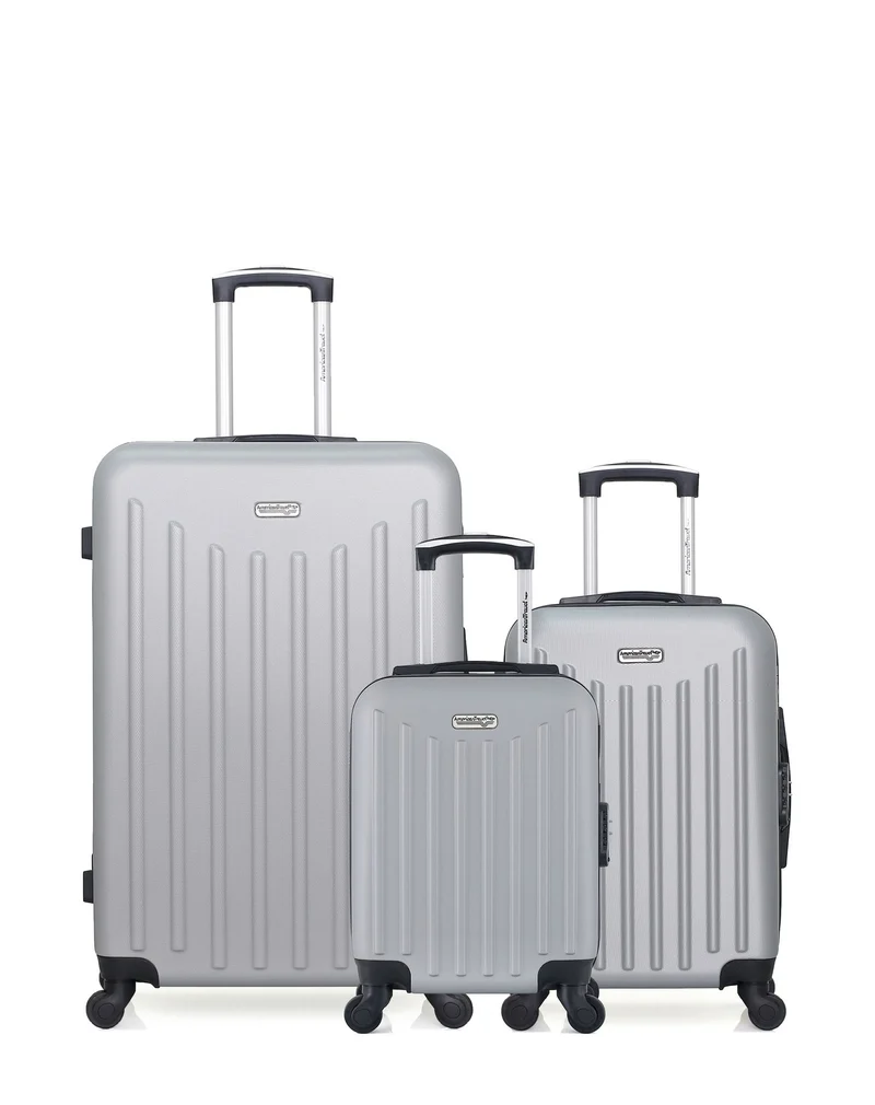 Lot de 3 Valises Rigides Grand Format, Cabine et Cabine XXS BROOKLYN