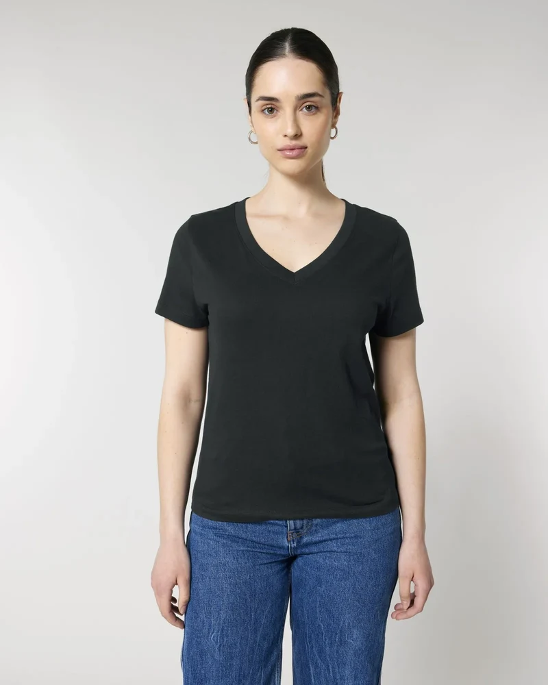 T-shirt femme col V coton bio Stanley/Stella Isla à personnaliser