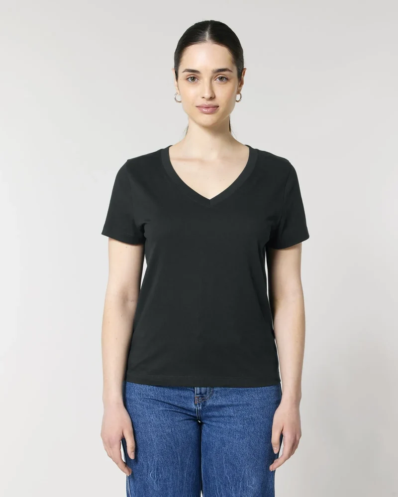 T-shirt femme col V coton bio Stanley/Stella Isla à personnaliser