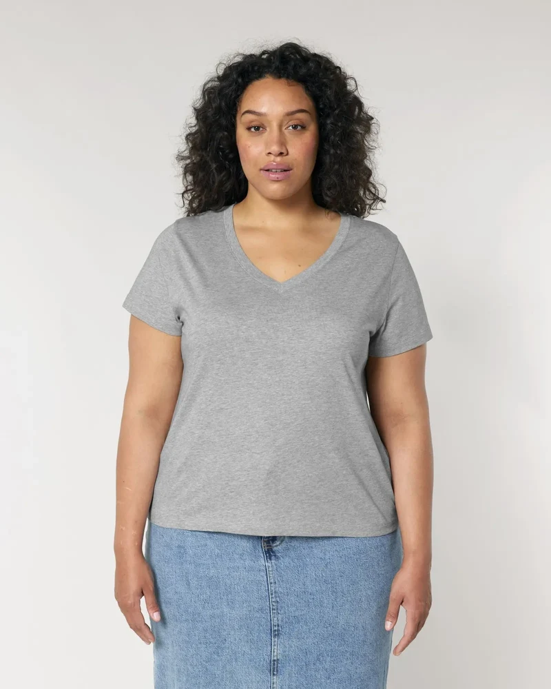 T-shirt femme col V coton bio Stanley/Stella Isla à personnaliser