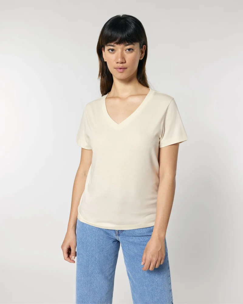 T-shirt femme col V coton bio Stanley/Stella Isla à personnaliser