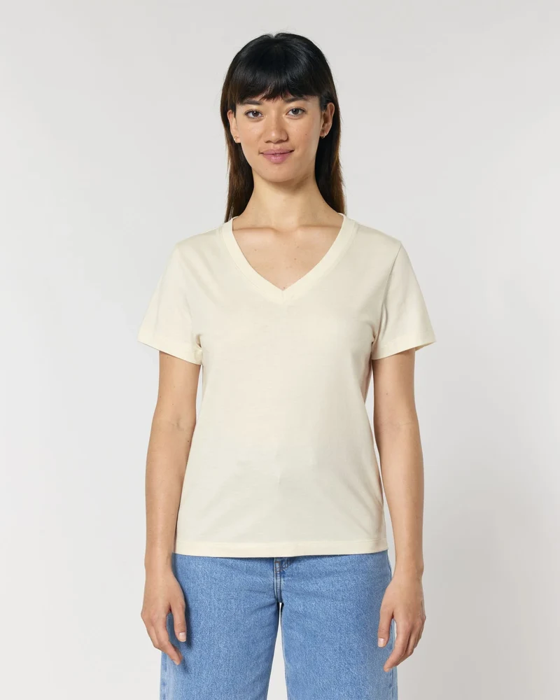 T-shirt femme col V coton bio Stanley/Stella Isla à personnaliser