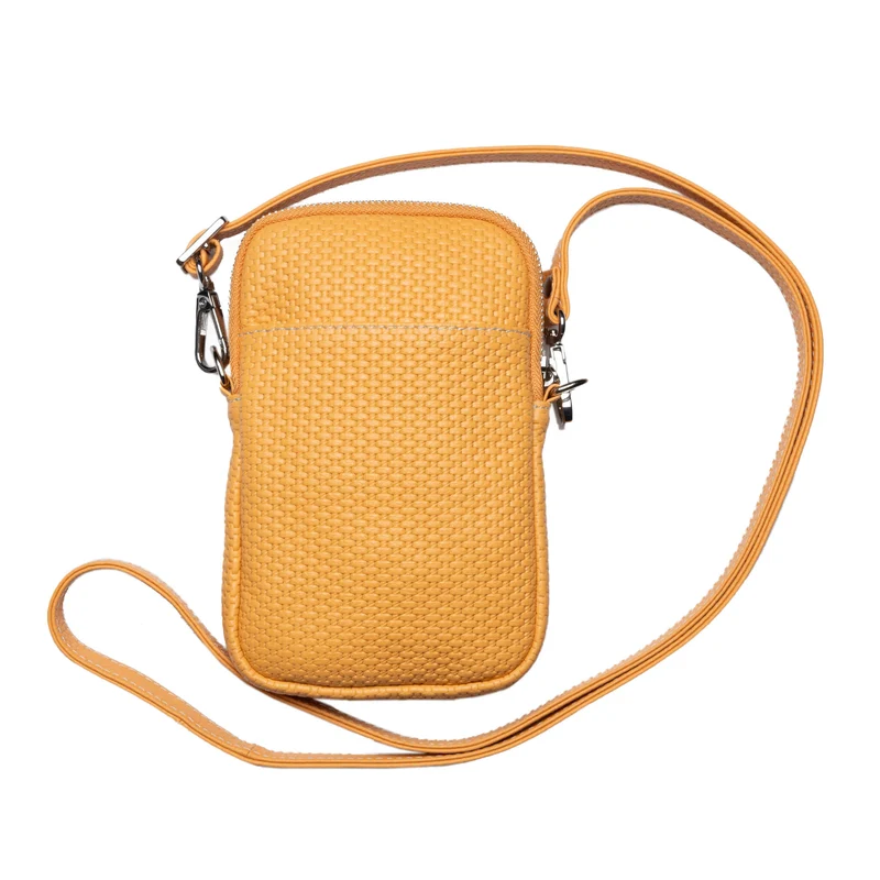 Etui téléphone Bianca avec sangle ajustable - Orange