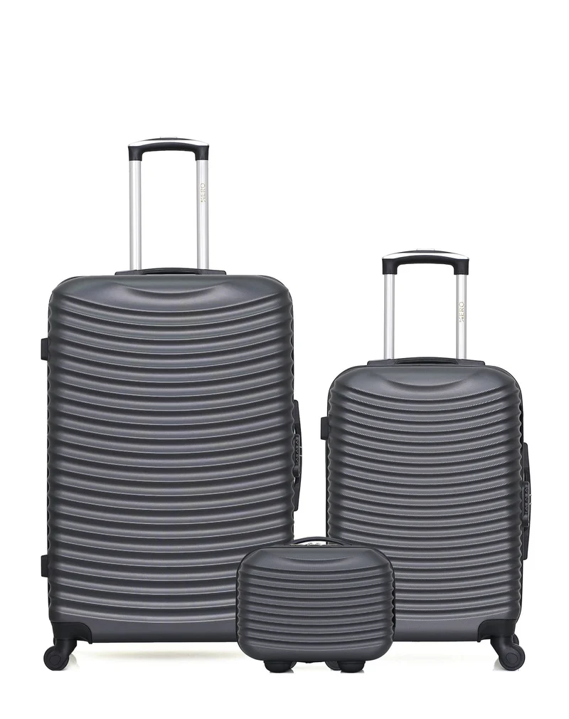 Lot de 3 Valises Rigides Grand Format, Cabine et Vanity ETNA