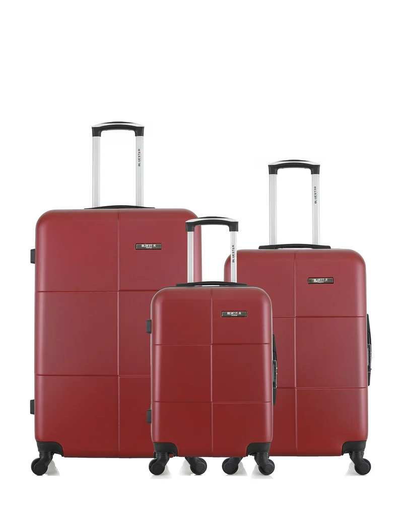 Lot de 3 Valises Rigides Grand Format, Taille Moyenne et Cabine MIAMI