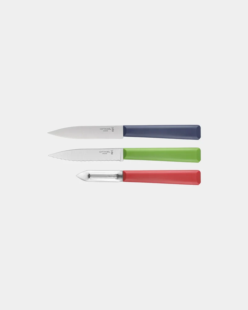 Coffret Trio Essentiels acier inoxydable Opinel à personnaliser