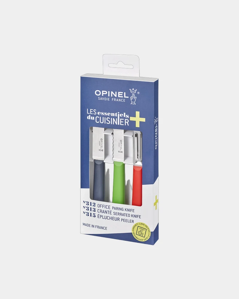 Coffret Trio Essentiels acier inoxydable Opinel à personnaliser