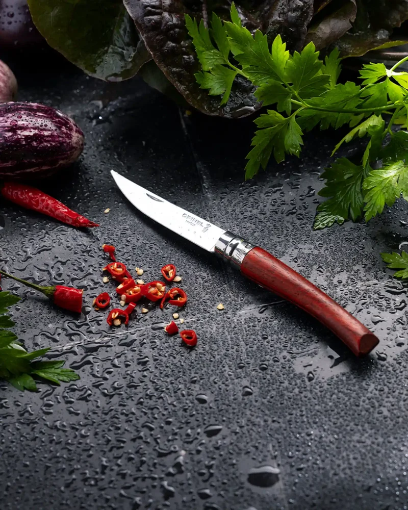 Couteau inox Opinel Effilé 8 Hêtre à personnaliser