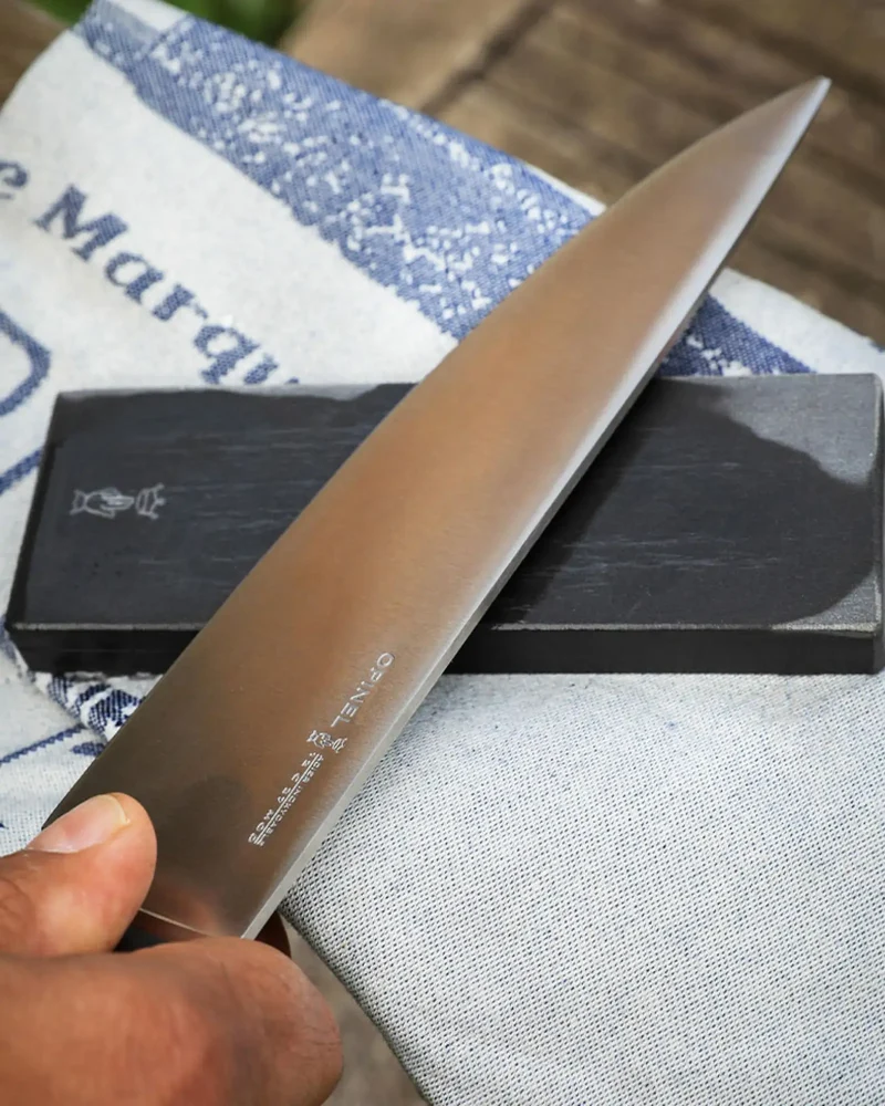 Pierre d'affûtage grès schisteux Opinel 14 cm à personnaliser