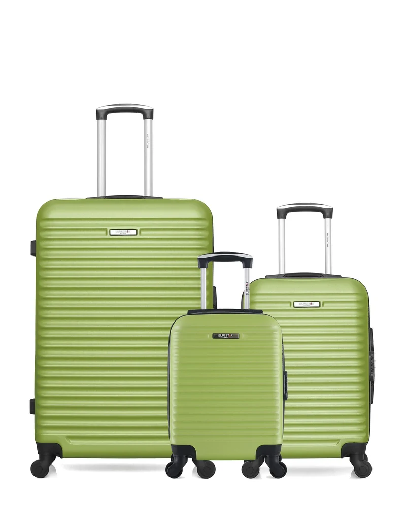 Lot de 3 Valises Rigides Grand Format, Cabine et Cabine XXS BRAZILIA