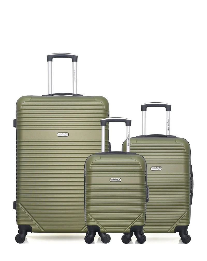Lot de 3 Valises Rigides Grand Format, Cabine et Cabine XXS MEMPHIS