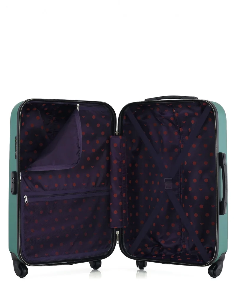 Lot de 2 Valise Taille Moyenne et Valise Cabine Rigide ELEONOR