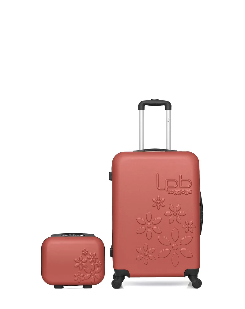 Lot de 2 Valise Taille Moyenne et Vanity Rigide ELEONOR