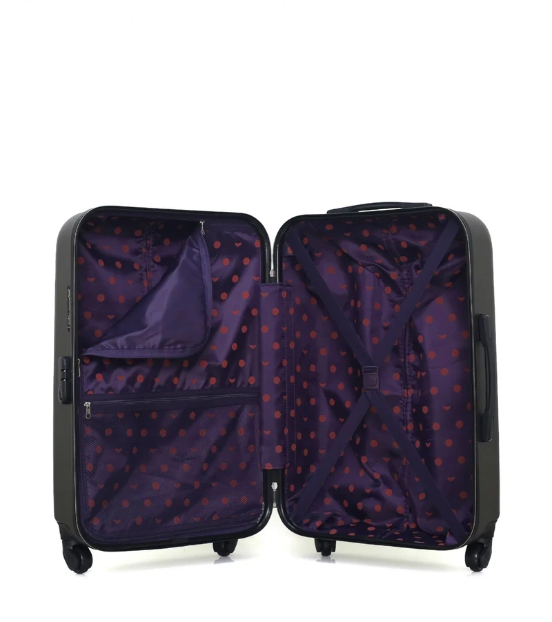 Lot de 2 Valise Taille Moyenne et Vanity Rigide ELEONOR