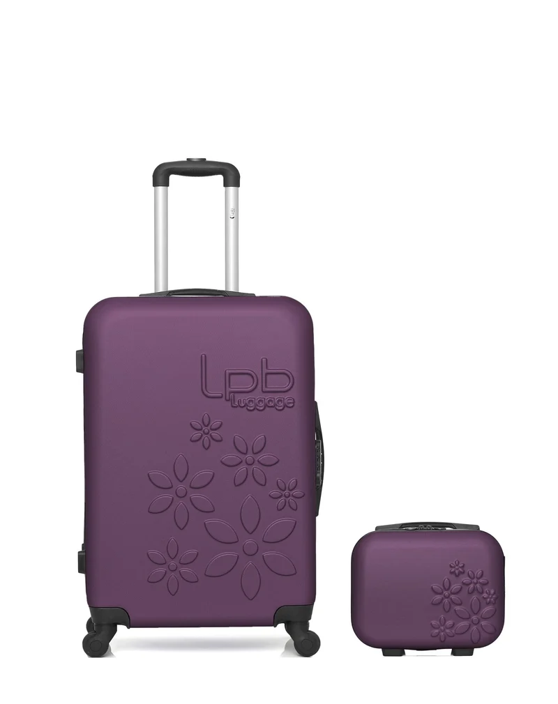 Lot de 2 Valise Taille Moyenne et Vanity Rigide ELEONOR