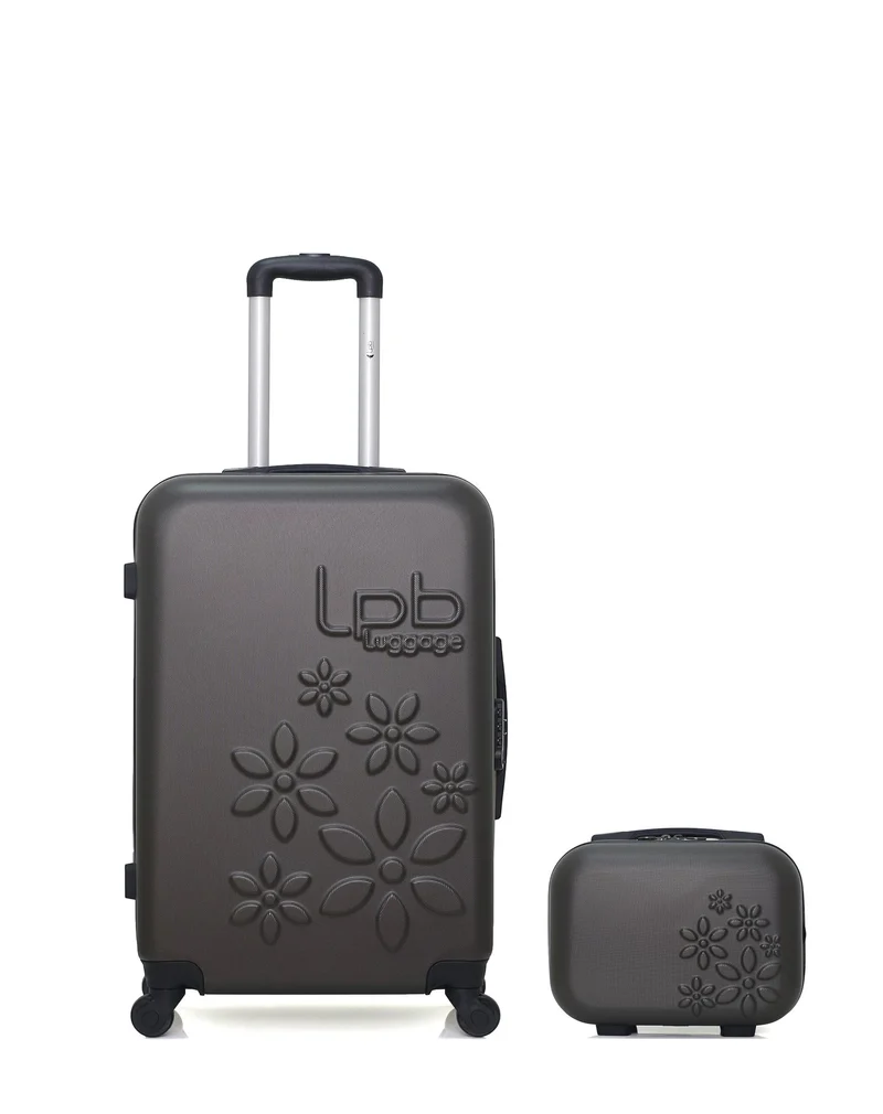 Lot de 2 Valise Taille Moyenne et Vanity Rigide ELEONOR