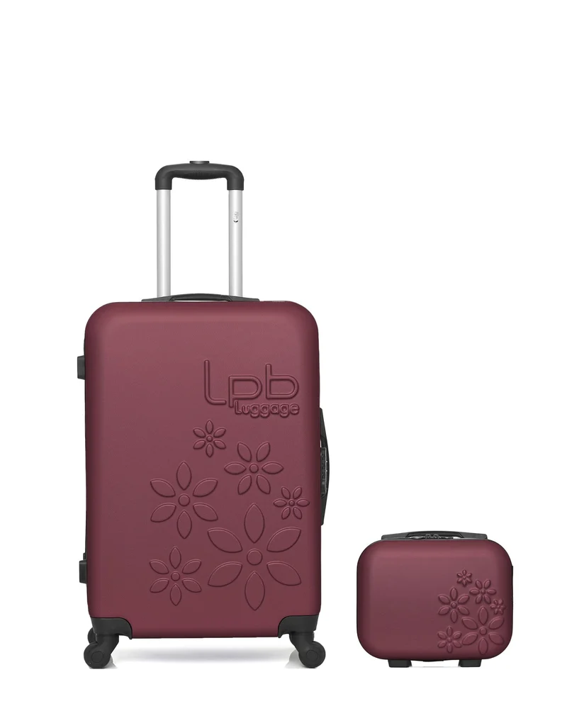 Lot de 2 Valise Taille Moyenne et Vanity Rigide ELEONOR
