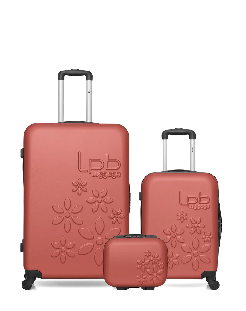 Lot de 3 Valise Grand Format, Valise Cabine et Vanity Rigide ELEONOR