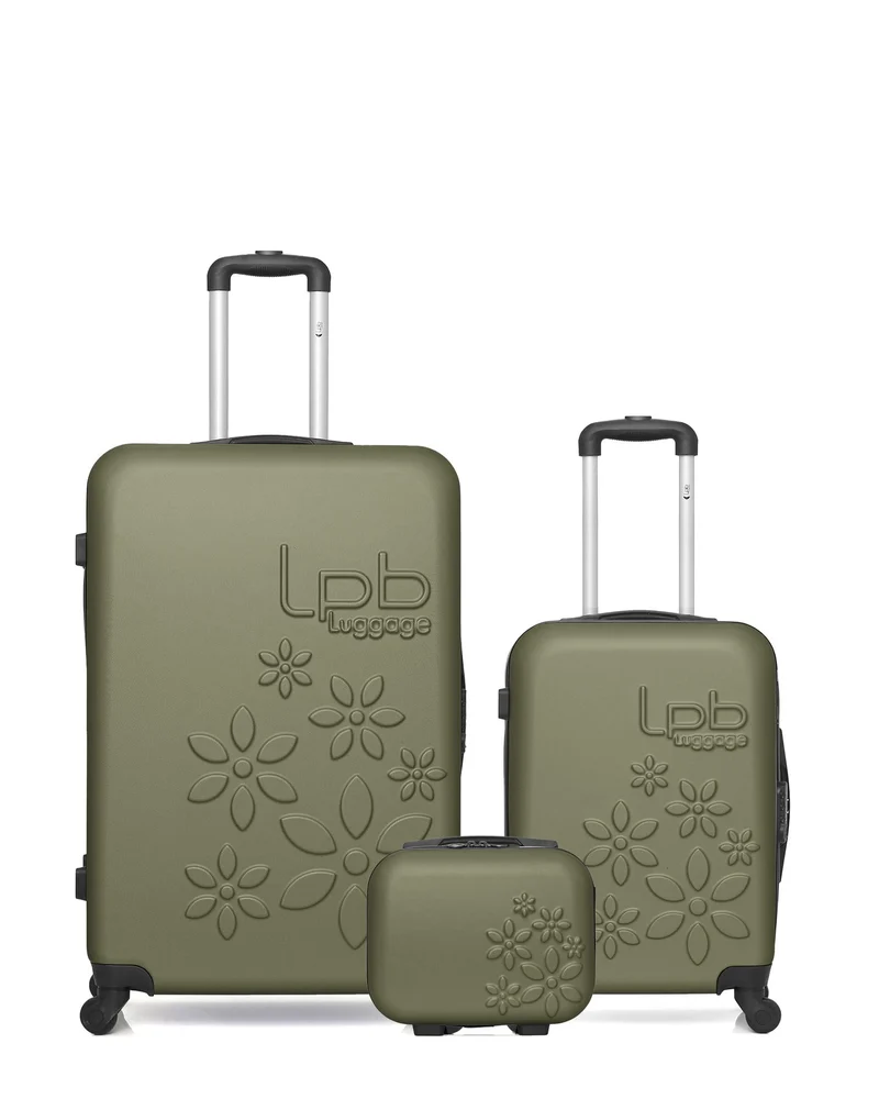 Lot de 3 Valise Grand Format, Valise Cabine et Vanity Rigide ELEONOR