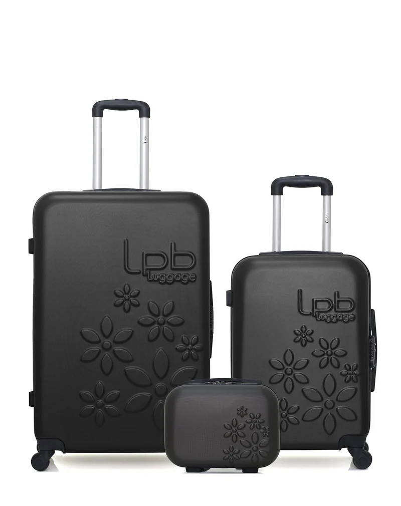 Lot de 3 Valise Grand Format, Valise Cabine et Vanity Rigide ELEONOR