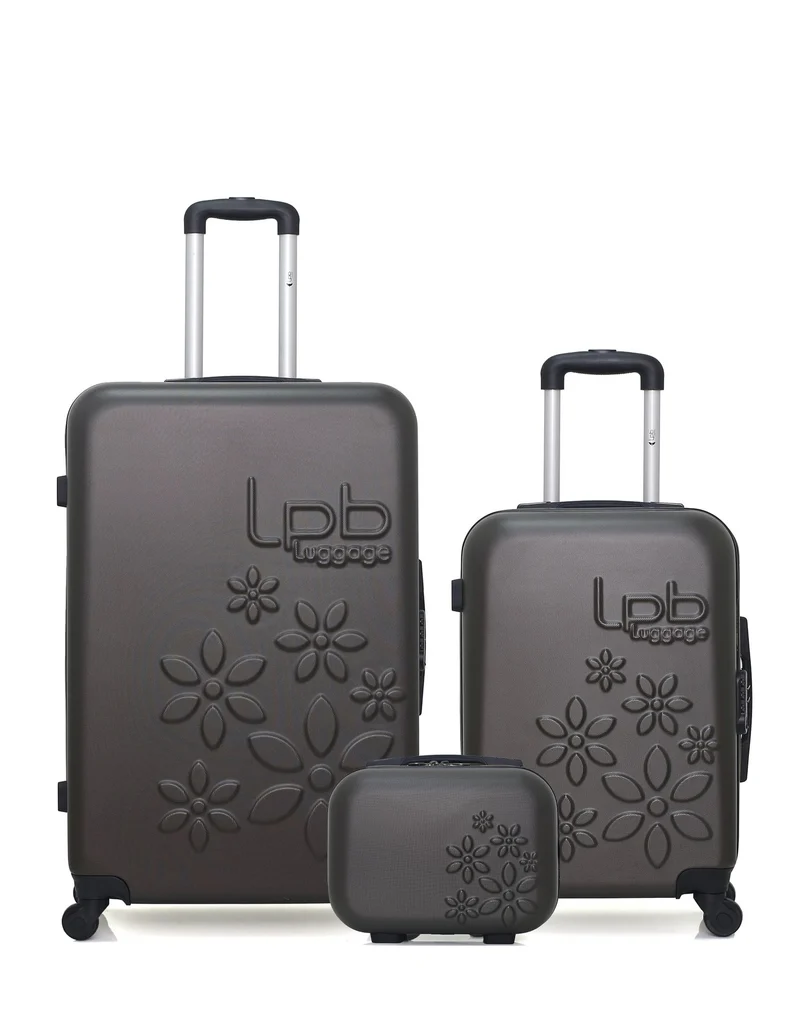 Lot de 3 Valise Grand Format, Valise Cabine et Vanity Rigide ELEONOR