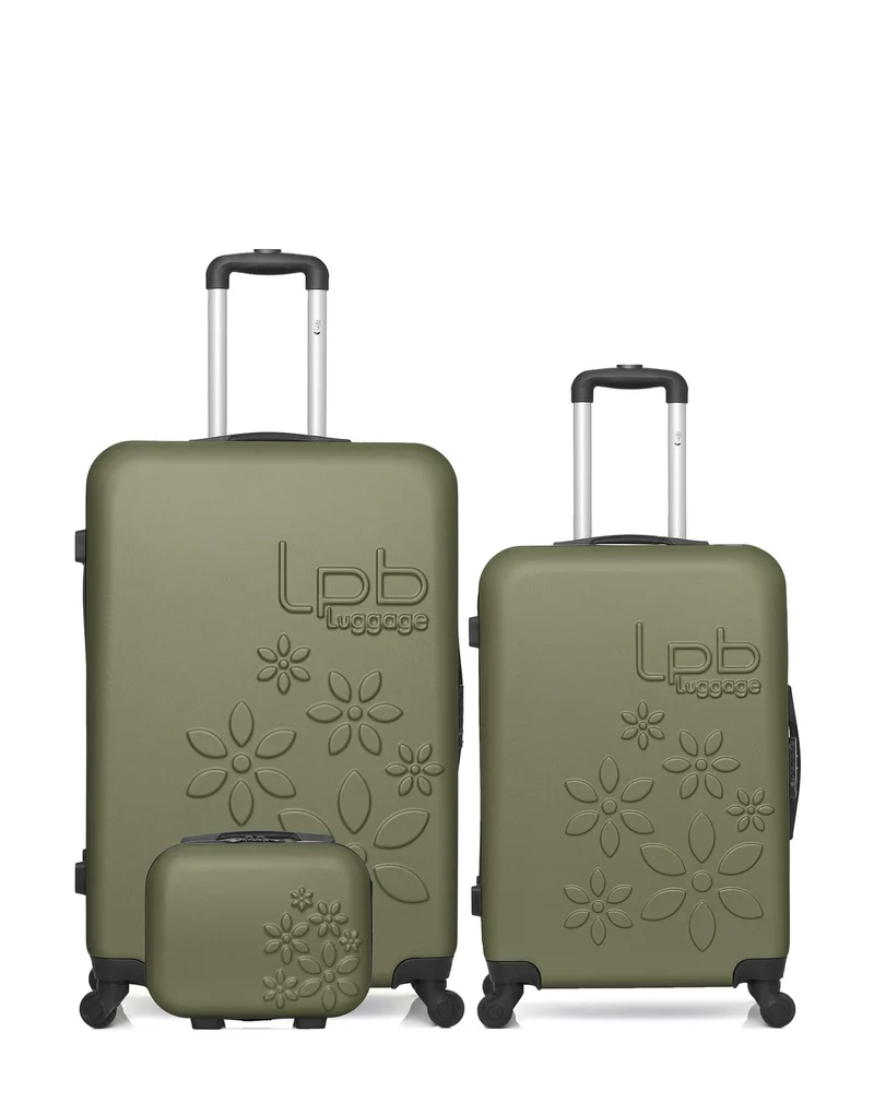 Lot de 3 Valise Grand Format, Taille Moyenne et Vanity Rigide ELEONOR