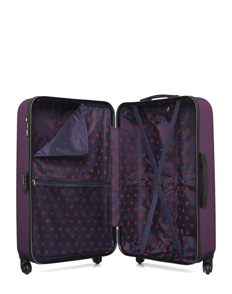 Lot de 3 Valise Grand Format, Taille Moyenne et Vanity Rigide ELEONOR