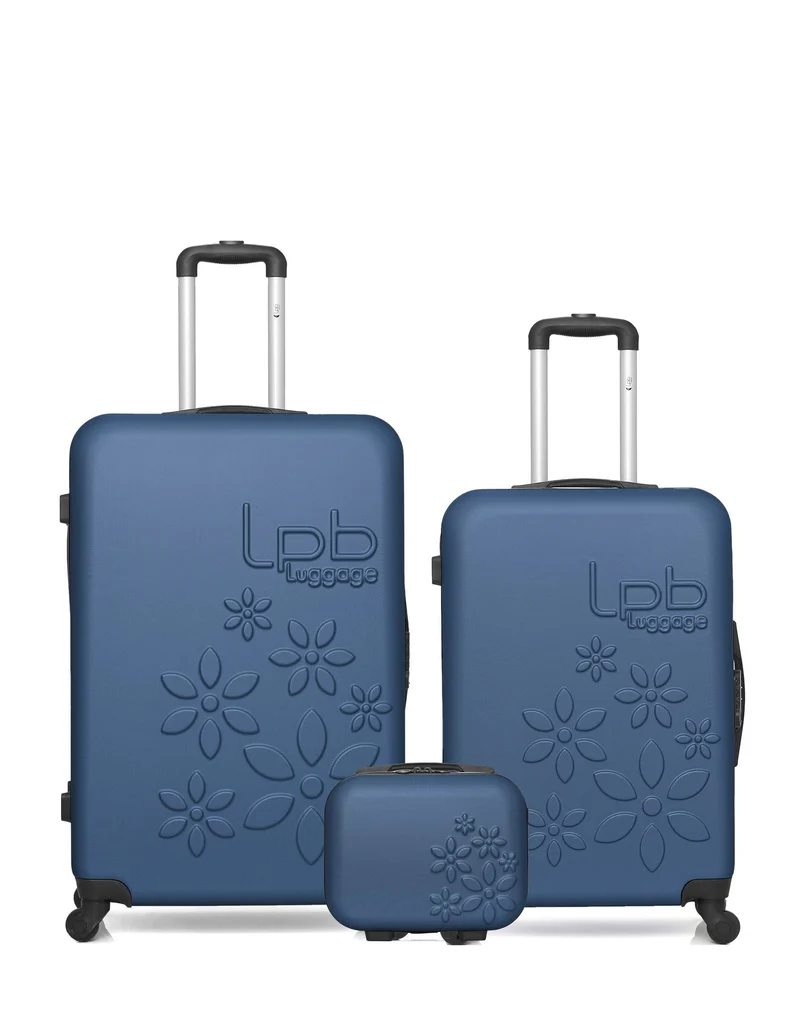 Lot de 3 Valise Grand Format, Taille Moyenne et Vanity Rigide ELEONOR