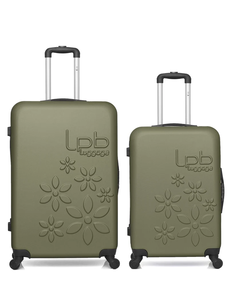 Lot de 2 Valise Grand Format et Valise Taille Moyenne Rigide ELEONOR